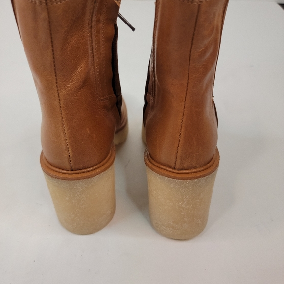 Free People Booties James Chelsea Boot 36.5 Tan Chunky Lug Sole Y2K 90s NIB - Picture 6 of 10